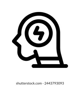 icono de la mente. icono de línea vectorial para su sitio web, móvil, presentación y diseño de logotipo.