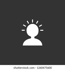 mind icon vector. mind sign on black background. mind icon for web and app