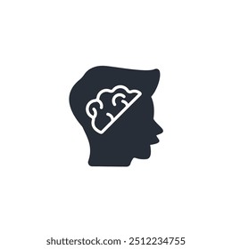 mind icon. vector.Editable stroke.linear style sign for use web design,logo.Symbol illustration.