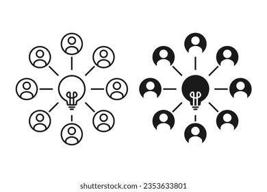 Mind idea collaboration icon. Illustration vector