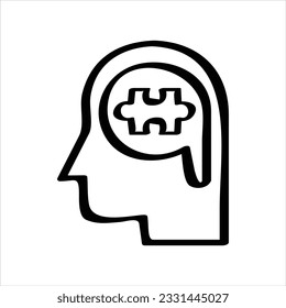Mind idea hand-drawn vector icon