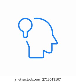 Vector de signo de icono de Mind Insight