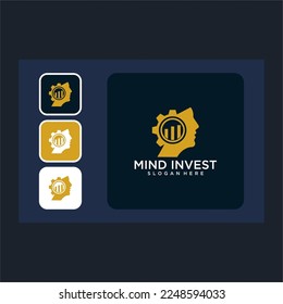 mind invest logo design template