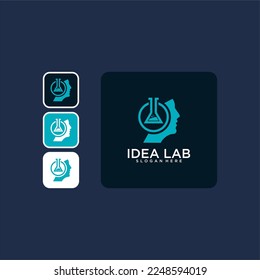 mind lab logo design template