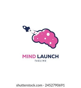 Mind Launch Logo Symbol Design Template Flat Style Vector