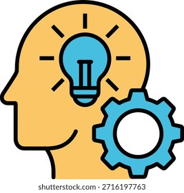 Mente com lâmpada e equipamento como conceito para inovação criativa. Representa imaginação, inspiração, soluções, ideias, ideias e processo de pensamento