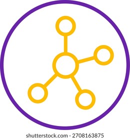 Mind Line Two Color Vector Icon Design