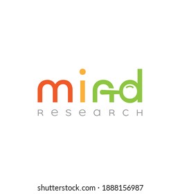 Mind logo design, modern sign playful color, creative symbol for education research business template vector 