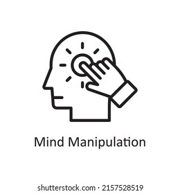 Mind Manipulation vector outline Icon Design illustration. Human Mentality Symbol on White background EPS 10 File