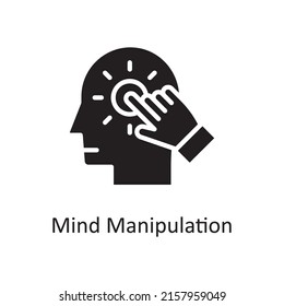 Mind Manipulation vector solid Icon Design illustration. Human Mentality Symbol on White background EPS 10 File