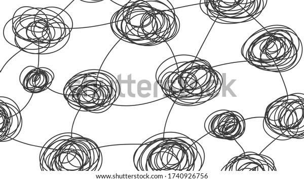 Mind map background.\
Pattern with tangled tangles. Idea of brainstorm, creative.\
Backdrop for website