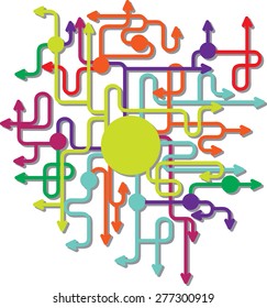 Mind map block diagram  for infographic 