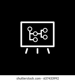 Mind Map Icon. Business Concept. Flat Design. Isolated Illustration