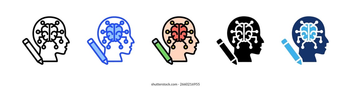 Coleção De Ícones Do Mapa Mental Com Vários Estilos