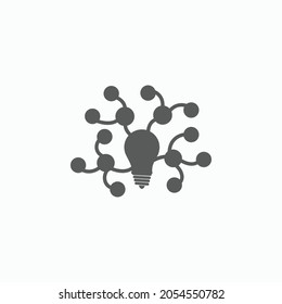 mind map icon, infographic vector