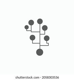 mind map icon, infographic vector