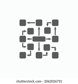 mind map icon, infographic vector