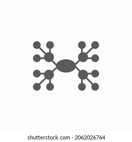 mind map icon, infographic vector
