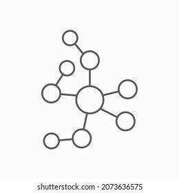 mind map icon, infographic vector