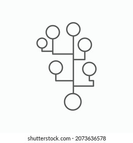 mind map icon, infographic vector