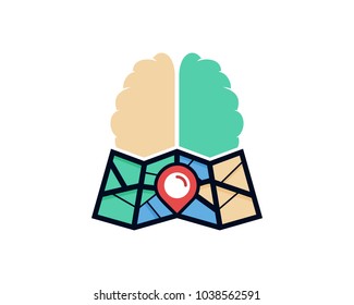Mind Map Icon Logo Design Element