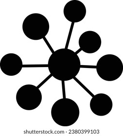 mind map icon. mind mapping sign. flat style.
