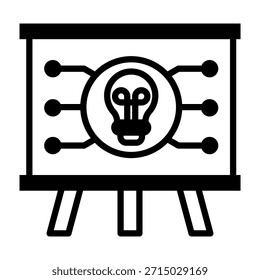 Mind Map Icon Mixed Style Vector Illustration