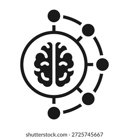 Ícone do mapa mental Ilustração de vetor de estilo misto