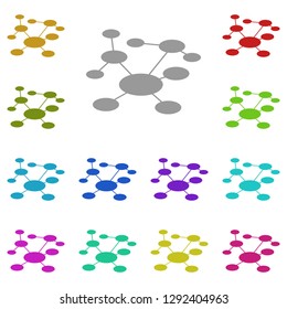 mind map icon in multi color. Simple glyph, flat vector of Charts and diagrams icons for UI and UX, website or mobile application