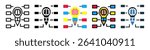 Mind Map Icon Multiple Style Vector Illustration