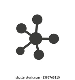 Mind map icon on white background. Vector Illustration