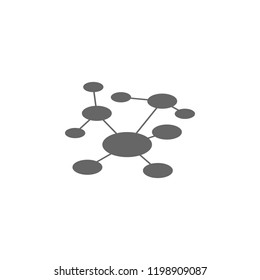 mind map icon. Simple glyph vector of charts and diagrams set for UI and UX, website or mobile application