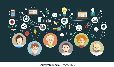 Mind Map Team - Illustration