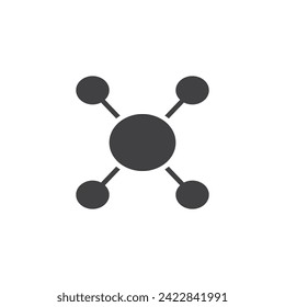 Mind map vector icon. filled flat sign for mobile concept and web design. Mind Map glyph icon. Symbol, logo illustration. Vector graphics