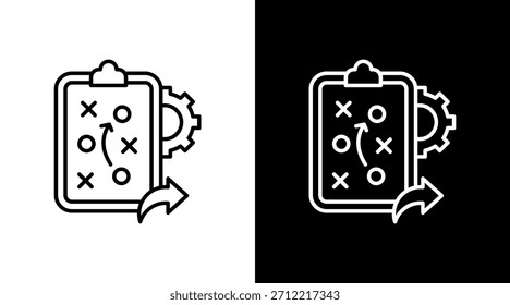 Design do conjunto de ícones brancos do mapa mental