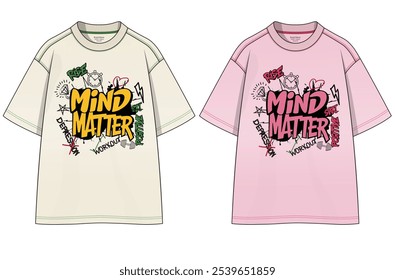 Diseño de Camiseta de Moda Mind Matter con Variación de Diseño de Impresión