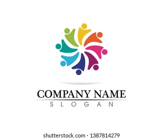 People Connectvector Logo Socialpeople Care Logohuman Stock Vector ...