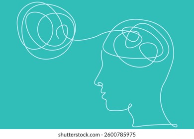 Mind in Motion: A Continuous Line Art Concept