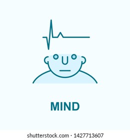 mind on head field outline icon