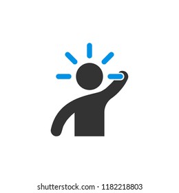 Mind people icon in flat style. Human frustration vector illustration on white isolated background. Mind thinking business concept.