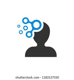 Mind people icon in flat style. Human frustration vector illustration on white isolated background. Mind thinking business concept.