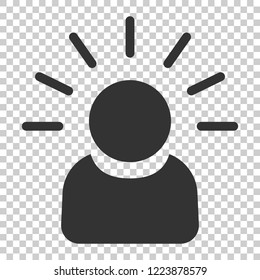 Mind people icon in flat style. Human frustration vector illustration on isolated background. Mind thinking business concept.