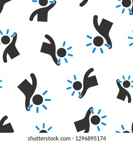 Mind people icon seamless pattern background. Human frustration vector illustration. Mind thinking symbol pattern.