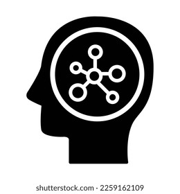Icono De Planificación Mental En Estilo Plano