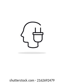 potencia mental, para ilustración vectorial de colección de diseño gráfico y web, eps 10