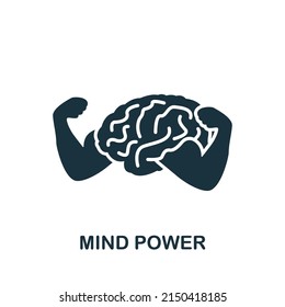 Mind Power Icon. Monochrome Simple Business Motivation Icon For Templates, Web Design And Infographics