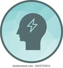 Imagen vectorial de icono de energía mental. Adecuado para aplicaciones móviles, aplicaciones web y medios de impresión.
