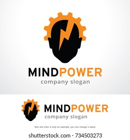 Mind Power Logo Template Design Vector, Emblem, Design Concept, Creative Symbol, Icon