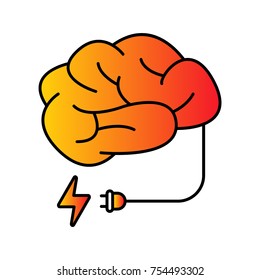 Mind power vector icon