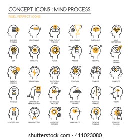 Mind Process , Thin Line and Pixel Perfect Icons